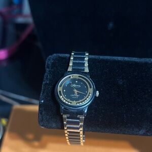 Pre owned Crown Dual-Tone Black and Gold Smartwatch